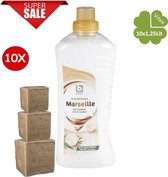 Boni allesreiniger 10 x 1,25 Liter | de ECHTE bekende MARSEILLE ZEEP GEUR