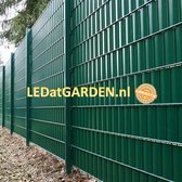 Vervolg set 2.2 meter breed X 1.2 meter hoog | LEDatGARDEN.nl | Dubbelstaafs Tuinhekken | Inclusief 1  x vierkante paal 60 x 60 mm | Groen