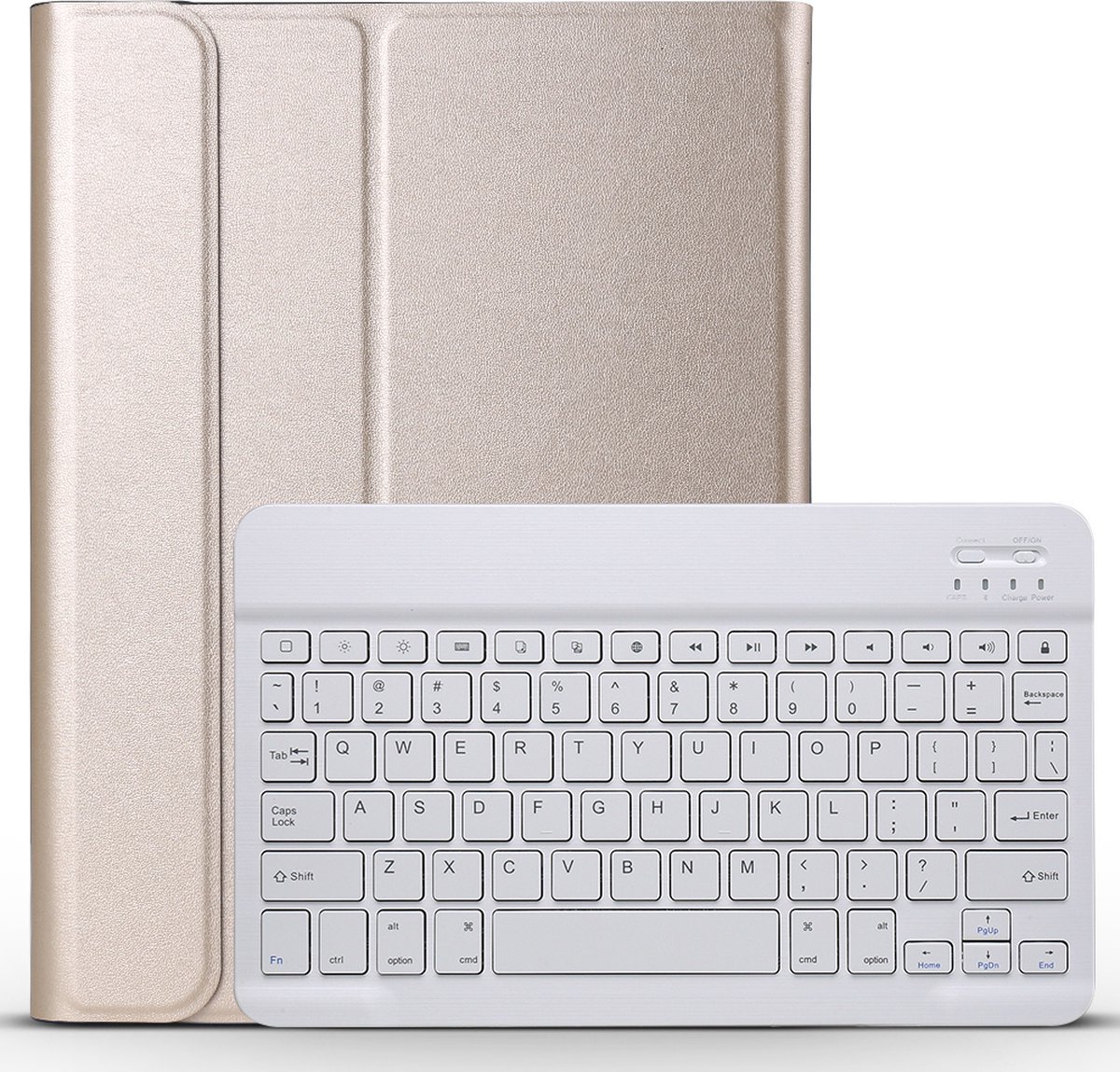 Case2go - Tablet toetsenbord geschikt voor Apple iPad Air (2022) - 10.9 Inch - Bluetooth Toetsenbord Hoes - QWERTY - Magneetsluiting - Sleep/Wake-up functie - Goud
