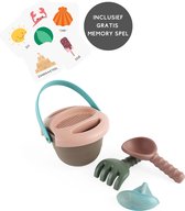 Green Bean Emmerset + Memory | Dantoy | 5 delig |  Zandbak speelgoed | Strandspeelgoed | Gerecycled plastic