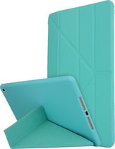 Apple iPad 9 10.2 (2021) Hoes - Mobigear - Origami Serie - Kunstlederen Bookcase - Turquoise - Hoes Geschikt Voor Apple iPad 9 10.2 (2021)