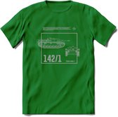 Stug 3 Tank Destroyer leger T-Shirt | Unisex Army Tank Kleding | Dames / Heren Tanks ww2 shirt | Blueprint | Grappig bouwpakket Cadeau - Donker Groen - XL