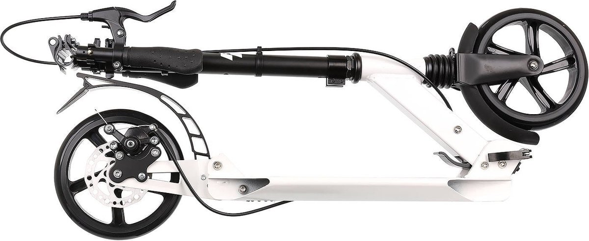 Kruzzel Hyperion City Scooter - Step voor volwassenen - Opvouwbaar - Vering - Schijf rem - 100kg - Autoped - Grote wielen - Wit — afbeelding 3