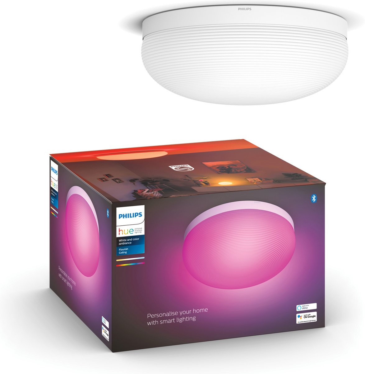 Philips Hue Flourish plafondlamp White & Color Wit