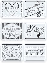 Tonic Studios Essentials simply stempeled stempel set Rectangular sentiment