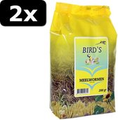 2x MEELWORMEN GEDROOGD 200GR