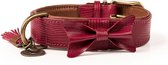 Dwam Halsband Bonnie Bordeaux - Hondenhalsband - 49-56x4 cm