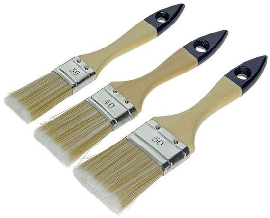 SAM 3-delige acryl platte kwastenset