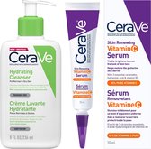 Ceravé Best Duo Set Anti-Aging - Vitamine C-serum - Hyaluronzuur - 10% pure vitamine C - Hydrating Cleanser 236ml
