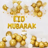 Eid Decoratie - Eid Mubarak Decoratie - Eid Versiering - Suikerfeest Decoratie - Suikerfeest Versiering - Suikerfeest Slingers -  Eid Mubarak Opblaasbare Letters, Eid Mubarak Ballonnen, Sterr