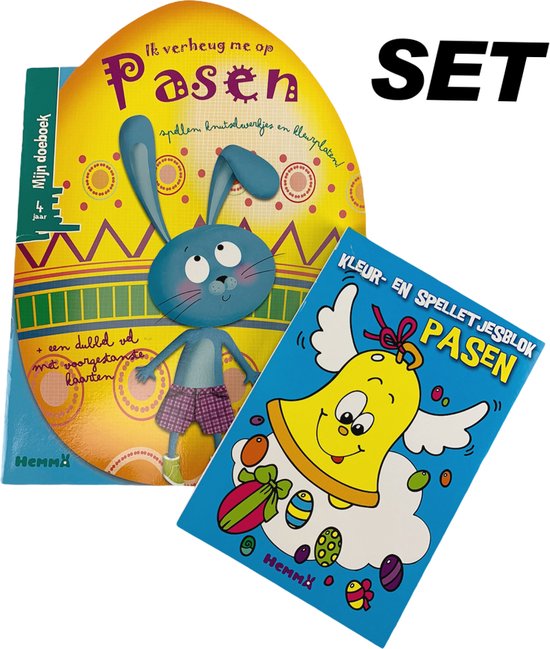 Ik verheug me op Pasen doeboek + kleur- & spelletjesblok voordeel set voor kinderen