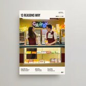 13 Reasons Why Poster - Minimalist Filmposter A3 - 13 Reasons Why TV Poster - 13 Reasons Why Merchandise - Vintage Posters