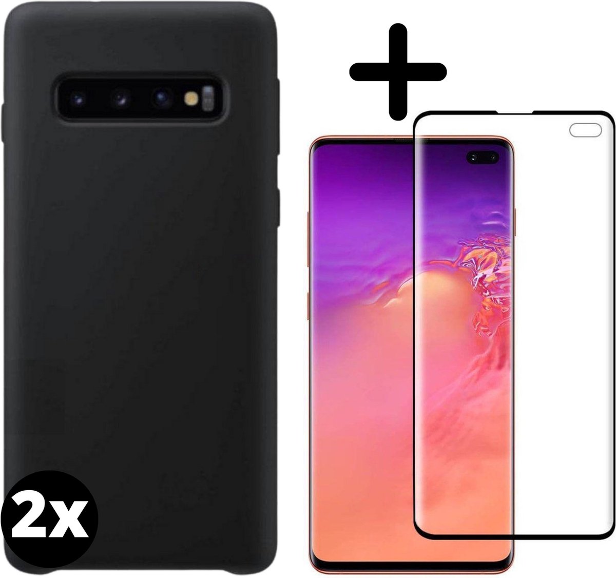 Fooniq Telefoonhoesje - Back Cover - Geschikt Voor Samsung Galaxy S10+ - Zwart