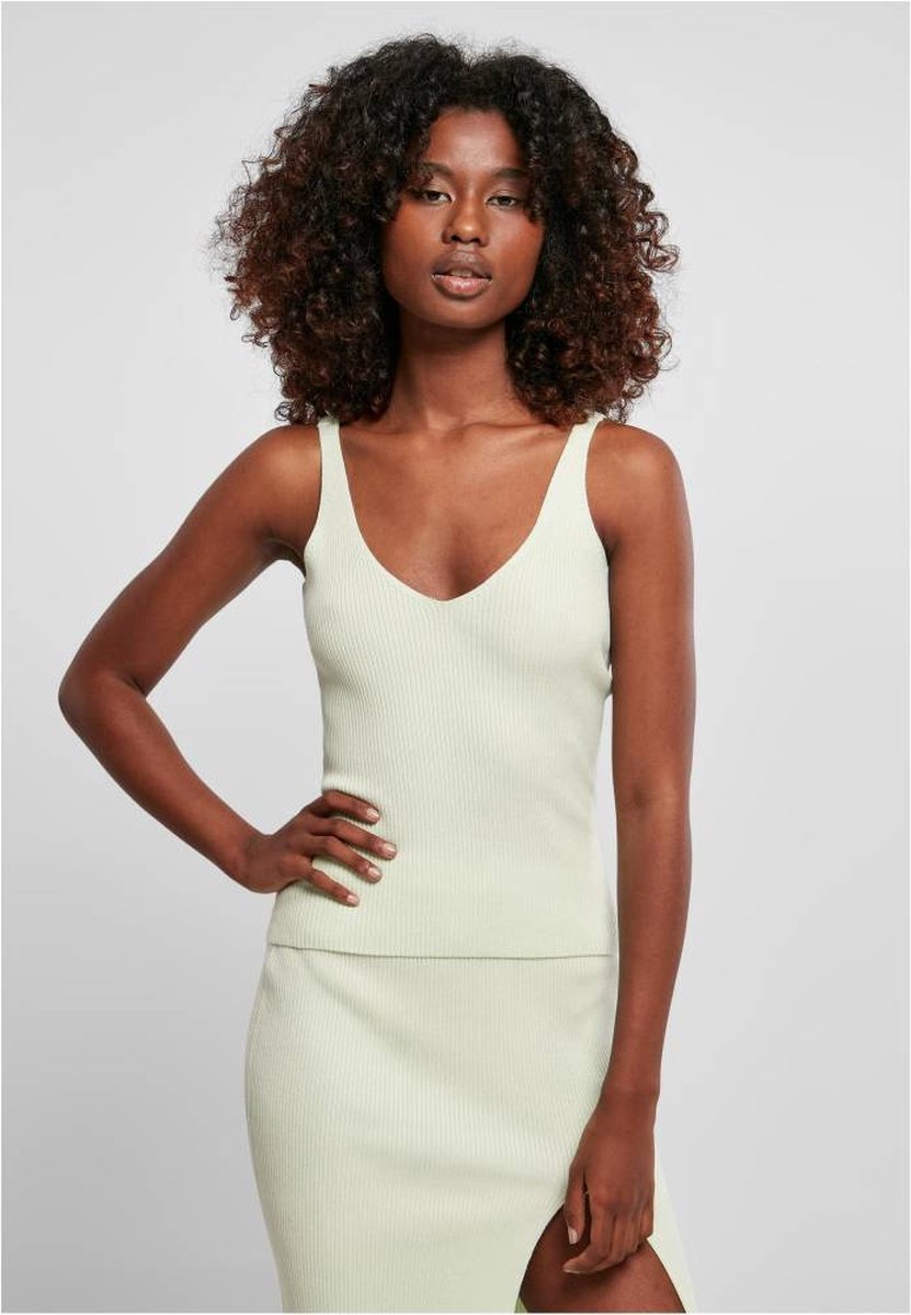 Urban Classics Rib Knit Mouwloze top 3XL Groen