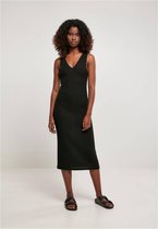 Urban Classics - Midi Sleeveless Rib Lange jurk - XS - Zwart