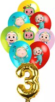 Cocomelon Verjaardag ballonenr Decoratie Feestartikelen , Nummer 3