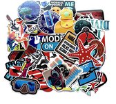 50 Duiker stickers - Thema sticker pack Scuba diving - Duiksport/Onderwaterduiken/Duikklok/Snorkelen