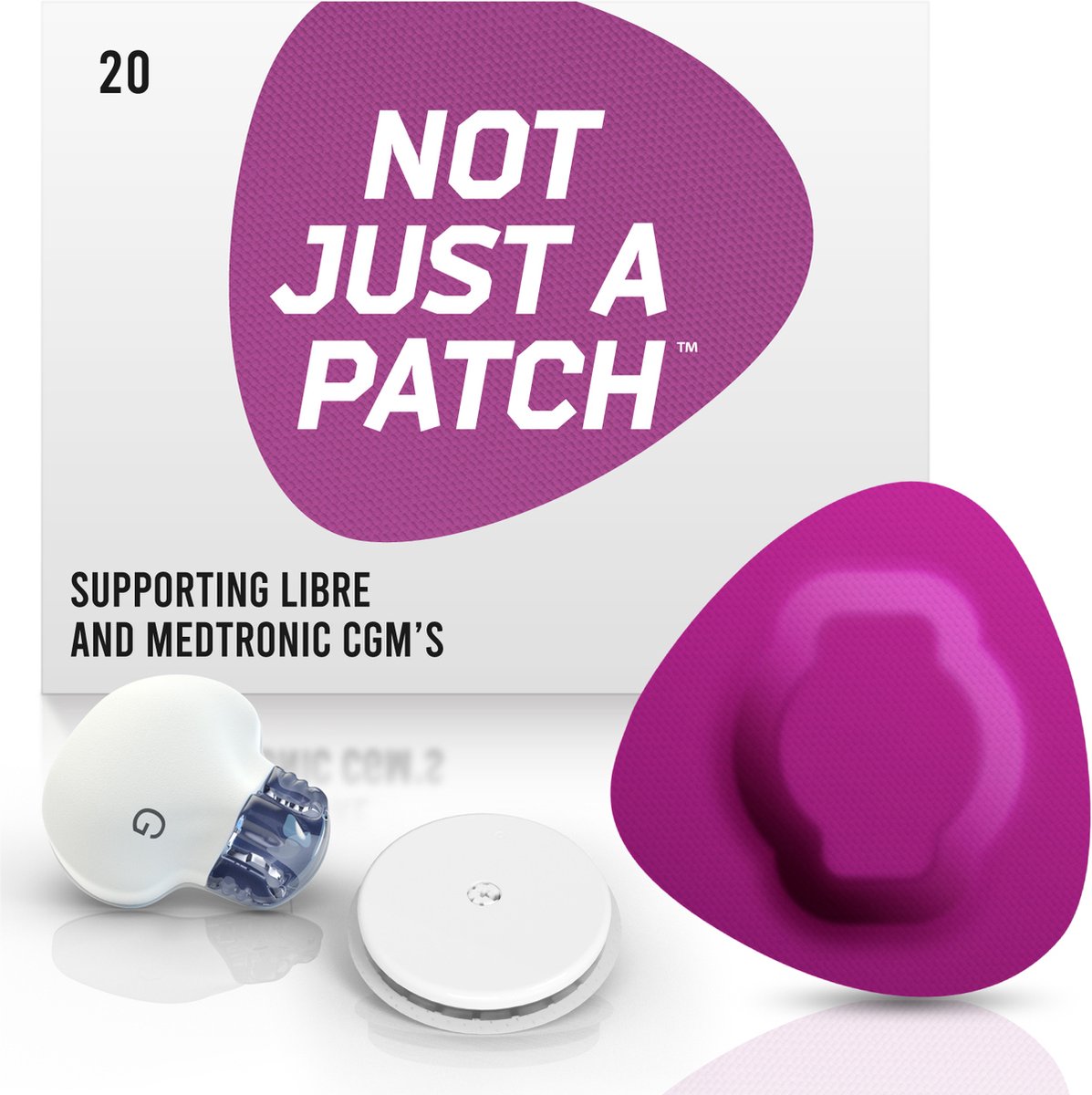 Goedkoopste Not Just A Patch - Purple Patch - Sensor patches pleister | Freestyle Libre | Medtronic Guardian | Dexcom – 20 pack – S (maat
