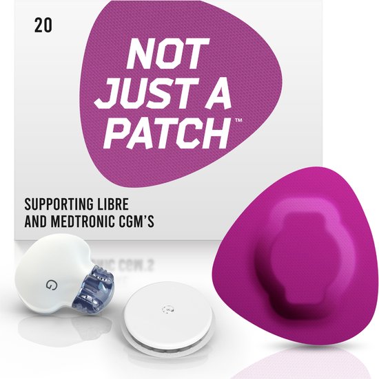 Not Just A Patch - Purple Patch - Sensor patches pleister | Freestyle Libre | Medtronic Guardian | Dexcom – 20 pack – S (maat)