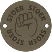 Leren Label Stoer rond 3,5cm - Durable - 2 stuks