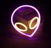 Alien Neon Verlichting - Fenom Light - Neon Lampen - 100-240V - 3xAA - 22.2x19.7cm - Sfeer Decoratie
