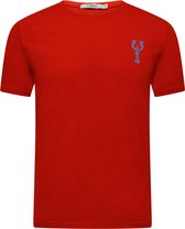 Hommard T-Shirt Rood met kleine Blauwe Paisley Lobster XX-Large