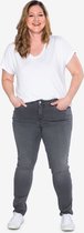 EVIVA - Jeans broek skinny fit met hoge taille - grijs