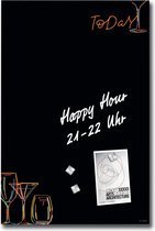 Sigel glasmagneetbord - Artverum - 40x60cm - zwart Drinks - SI-GL396