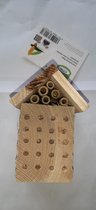 Aveva insectenhotel  bijenhotel met hanger  en dakje 15X10X9 naturel  2 stuks