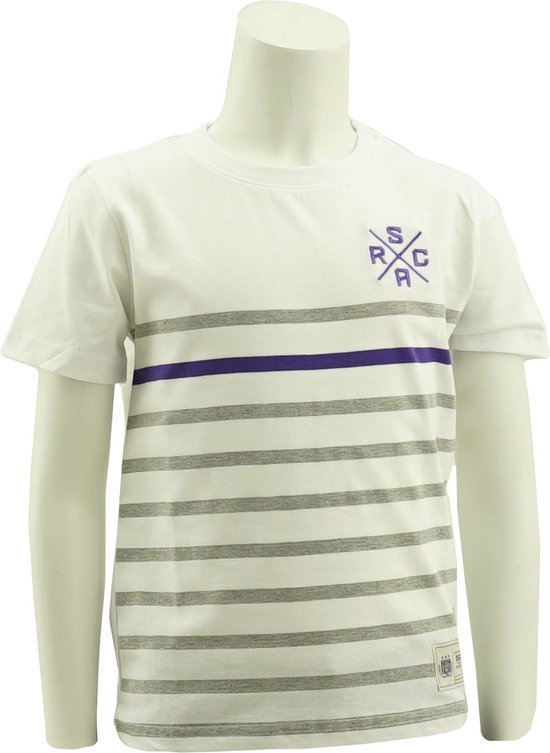 Noppies baby gestreept T-shirt Merrick van katoen wit