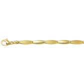 The Jewelry Collection Bracelet Poli / mat 4.0 mm 19 cm - Or jaune