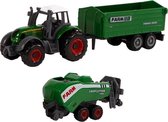 Kids Globe Farming Tractor met Aanhanger 037331