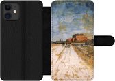 Bookcase Geschikt voor iPhone 11 telefoonhoesje - Weg die langs de wallen van Parijs loopt - Vincent van Gogh - Met vakjes - Wallet case met magneetsluiting
