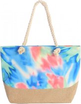 Strandtas Tie-dye - Canvas - 50x36 cm - Multicolor