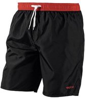 zwemshort heren polyester zwart/rood maat M