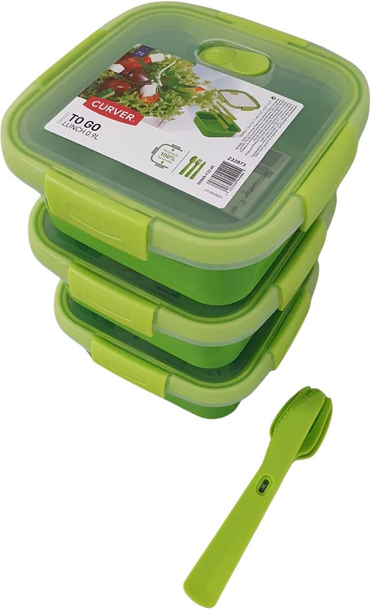3x Meal Prep Bakjes - 0.9Liter - Diepvriesbakjes - Vershouddoos - Vershoudbak