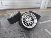 1:18 BBS Lemans Aluminium velgenset 19 inch Zilver