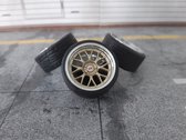 1:18 BBS RS-GT aluminium velgenset 18 inch Goud