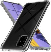 Geschikt voor Samsung Galaxy A51 transparant siliconen hoes / achterkant met uitgestoken hoeken / anti shock / doorzichtig