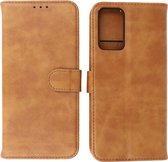 Oppo A54S Hoesje - Book Case Telefoonhoesje - Kaarthouder Portemonnee Hoesje - Wallet Cases - Bruin