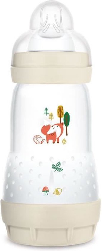 Babyflesje - MAM Babyfles Easy Start / Natural Anti-Colic - 260ml - Vlas - Speen Flow 2 X1