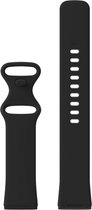 Siliconen Sport Bandje Geschikt Voor Fitbit Versa 4, 3, Sense - Zwart