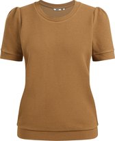 WE Fashion Dames sweat T-shirt met structuur