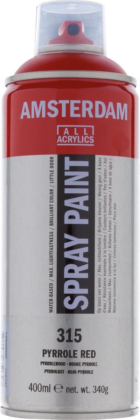 Spray acrylique Amsterdam 400 ml rouge pyrrole