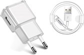 DrPhone® 10W USB Lader Stekker Oplader + 3 Meter Kabel 5V 2A - Safe Charge - iOS Smartphones 11/X / Xs/ XR / MAX/ 8 / 8 Plus / SE / 5S /5 / 6S / 6 Plus / 7 / 7 Plus en iOS Tablet -