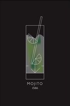 Walljar - Mojito Cocktail - Muurdecoratie - Poster met lijst