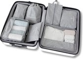 Traveltolive Packing Cubes Set – Koffer Organizer – Luxe 7-delig – voor Tassen, Backpacks en Reis Koffers – Kleding Travel Opbergzakken – Grijs