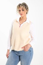 Cassis Dames Mouwloos truitje - Trui - Maat One Size
