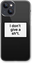 Case Company® - iPhone 13 mini hoesje - Don't give a shit - Soft Cover Telefoonhoesje - Bescherming aan alle Kanten en Schermrand