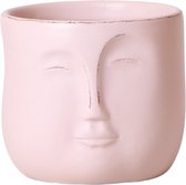 Kolibri Home | Zen face bloempot - Nude kleurige keramieken sierpot  Ø12cm